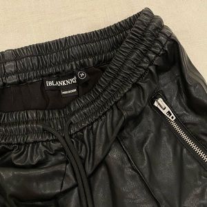 Blank NYC leather jogger pants